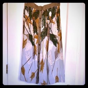 Anthropologie Edme & Esyllte Botton- Down Skirt
